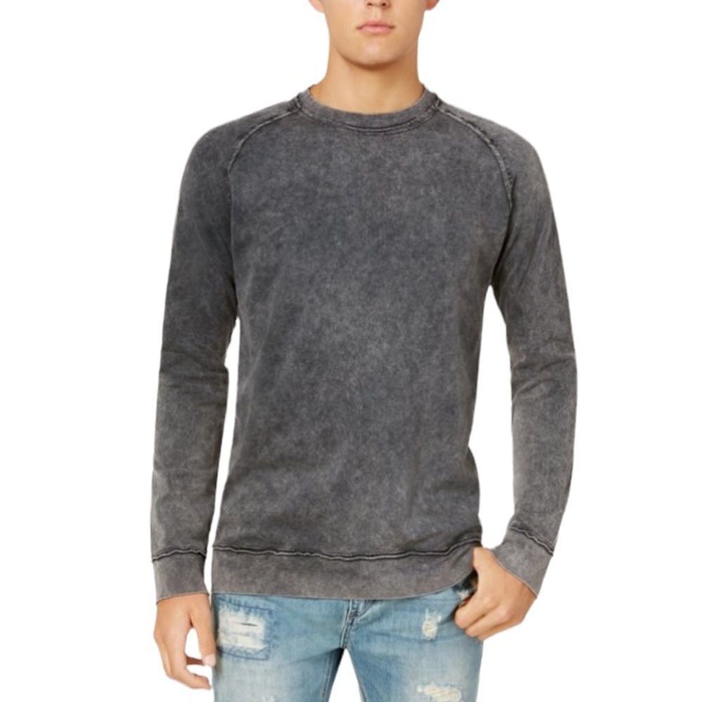 Decree Brand Mens‎ Small Black Mineral Wash Sweatshirt Size Small